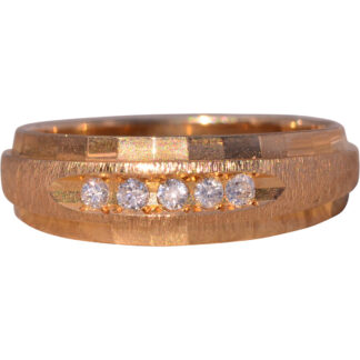The Stylecrest: Vintage 1980's Natural Diamond Band in Yellow Gold