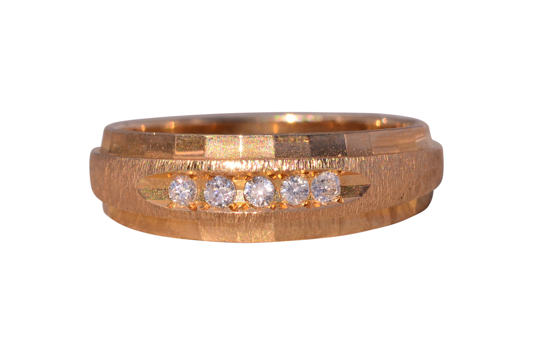 The Stylecrest: Vintage 1980's Natural Diamond Band in Yellow Gold