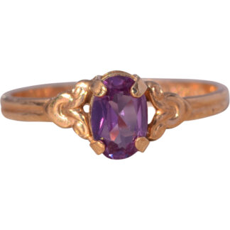 The Regal Amethyst: Amethyst Ring in Yellow Gold
