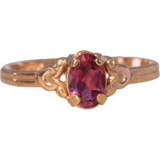 The Rosy Tourmaline: Tourmaline Ring in Yellow Gold