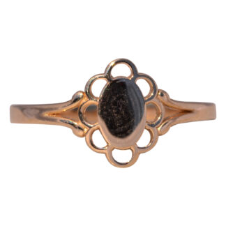 The Floral Signet: Yellow Gold Signet Ring
