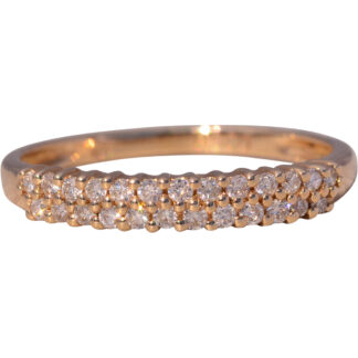 SOLD - The Double Row Sparkle: Natural Diamond Band in Yellow Gold