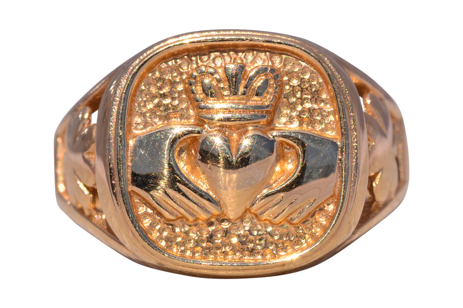 The Irish Heritage: Claddagh Ring by Sol D' Or in 14 Karat Yellow Gold