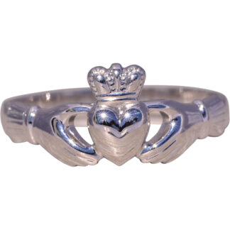 The Irish Claddagh: Designer Signed Ring in White Gold
