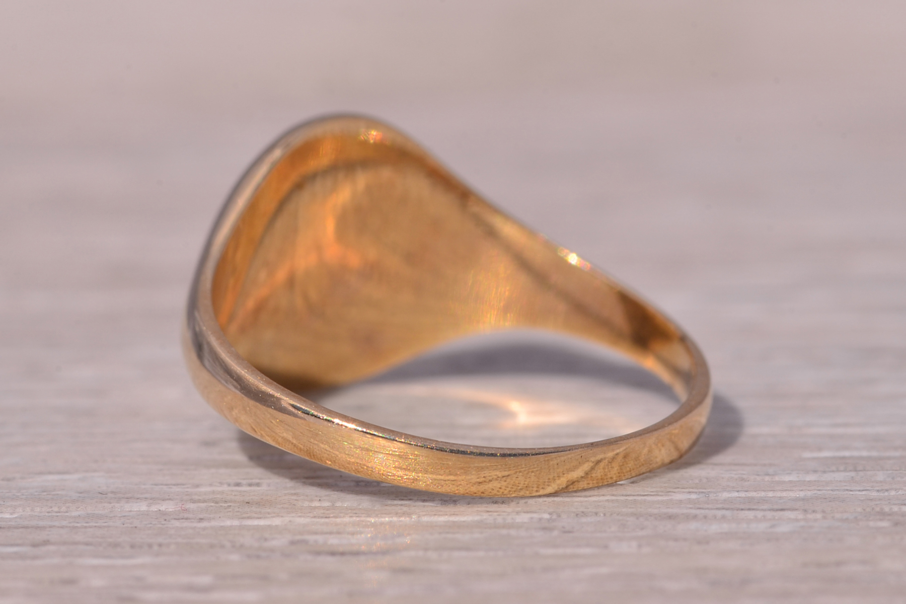 SOLD - The Diamond Signet: Natural Diamond Signet Ring in Yellow Gold - Image 4