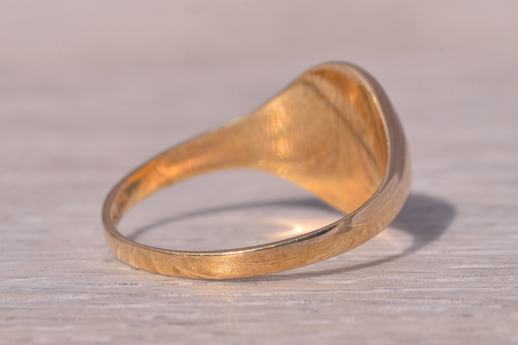 SOLD - The Diamond Signet: Natural Diamond Signet Ring in Yellow Gold - Image 5