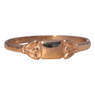SOLD - The Petite Elegance: Child's Signet Yellow Gold Ring