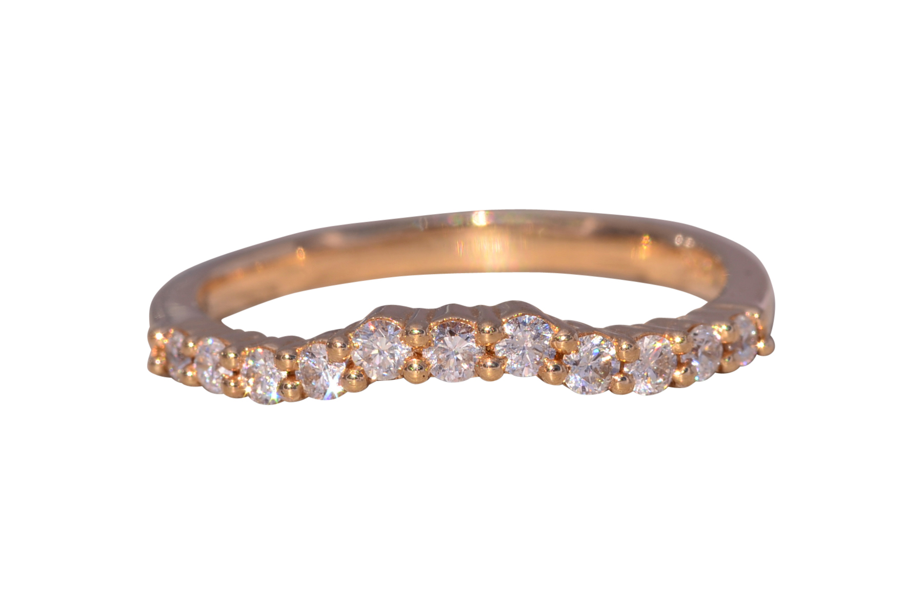 The Diamond Crest: Natural Diamond Band in Yellow Gold