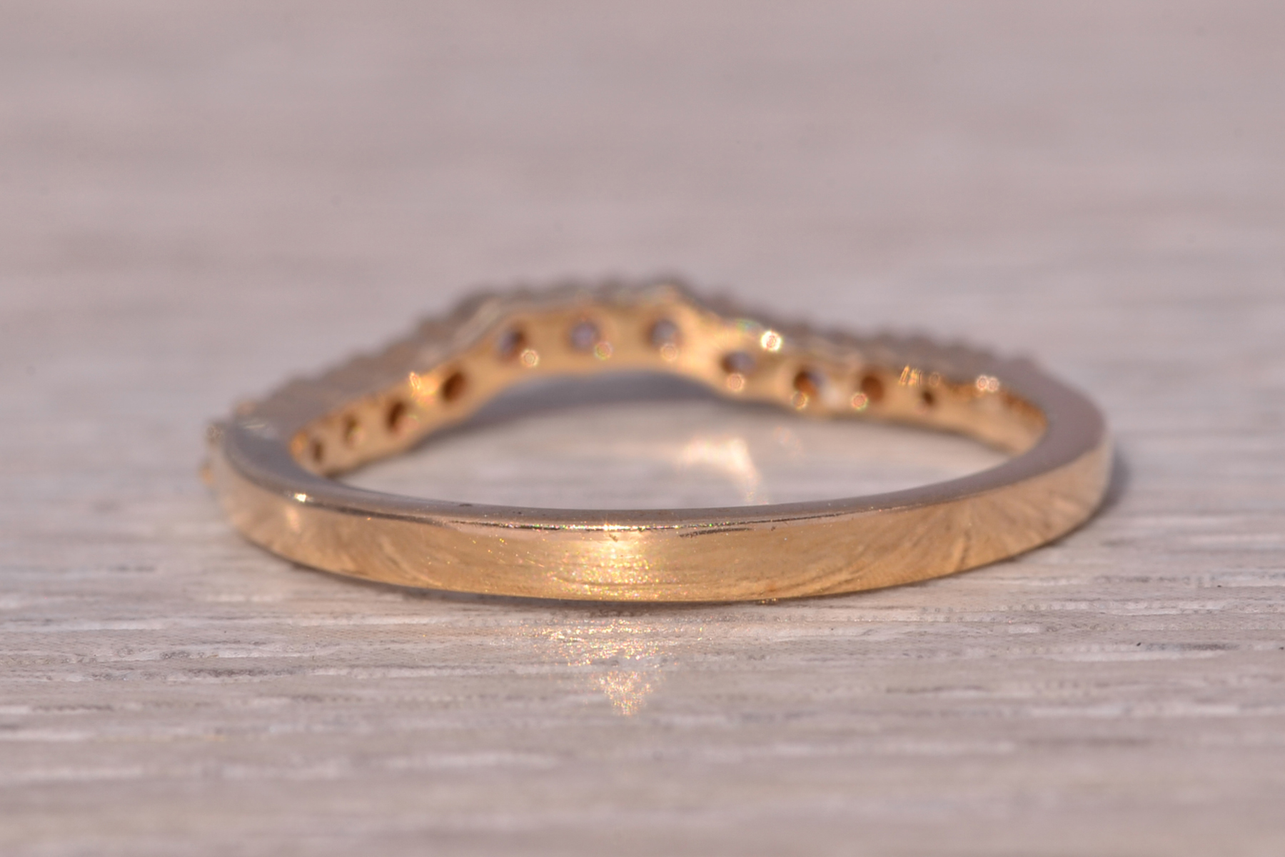 The Diamond Crest: Natural Diamond Band in Yellow Gold - Image 4