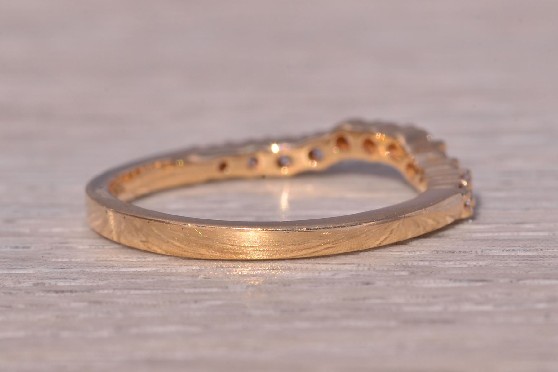 The Diamond Crest: Natural Diamond Band in Yellow Gold - Image 5