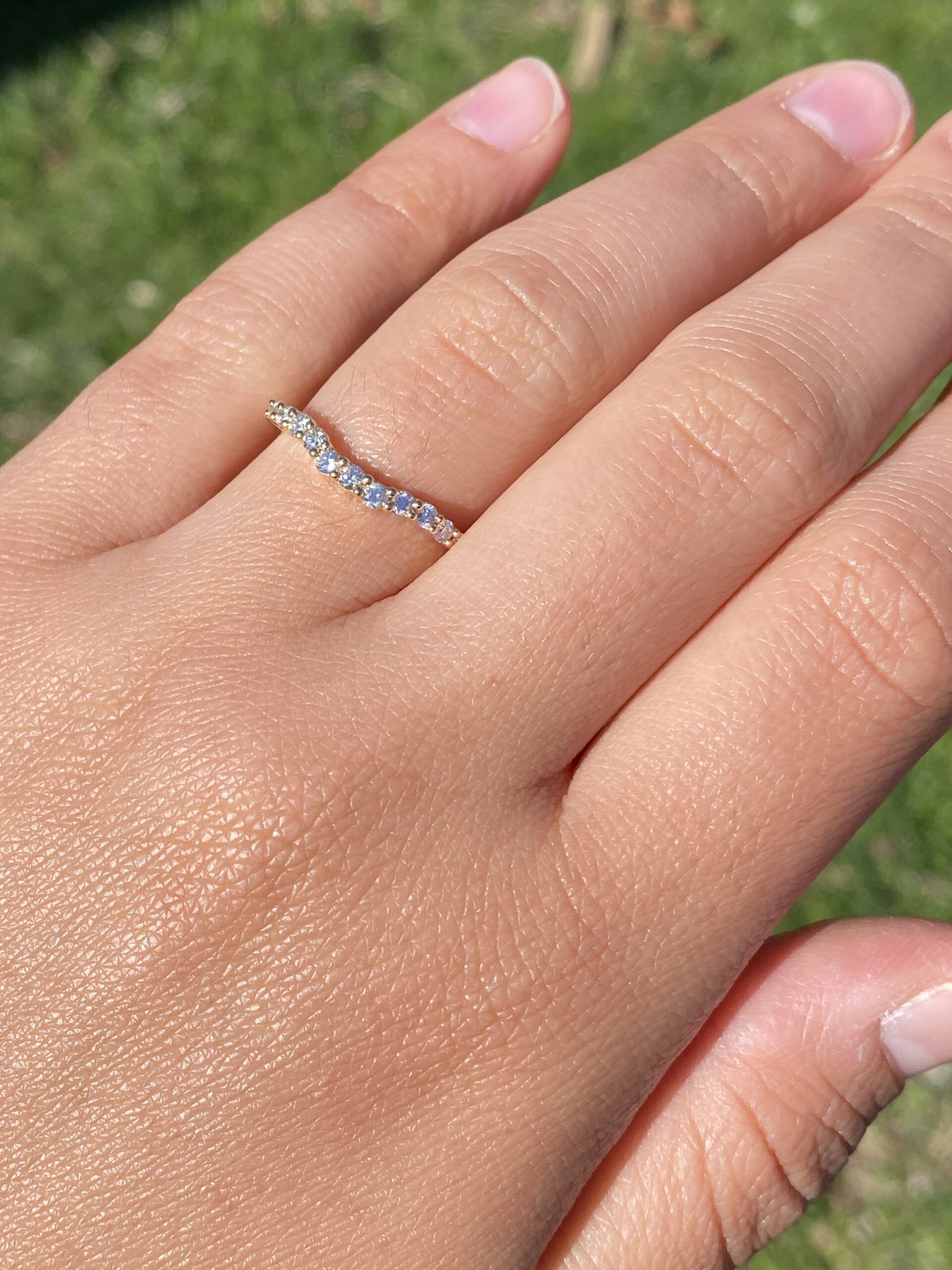 The Diamond Crest: Natural Diamond Band in Yellow Gold - Image 9