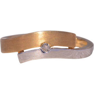 The Modern Harmony: Natural Diamond Band in Yellow Gold and White Gold