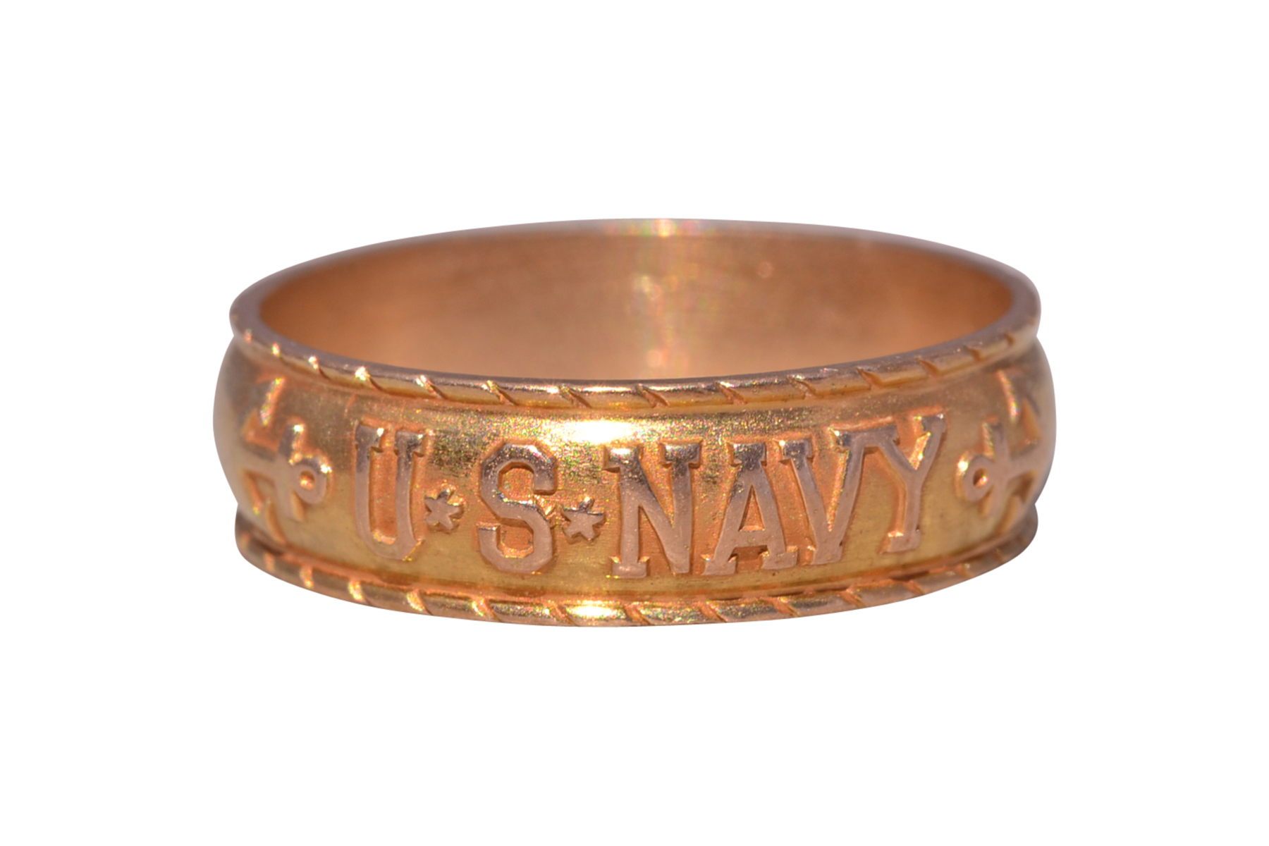 SOLD - The Navy Heritage: Antique U.S. Navy Band in Yellow Gold