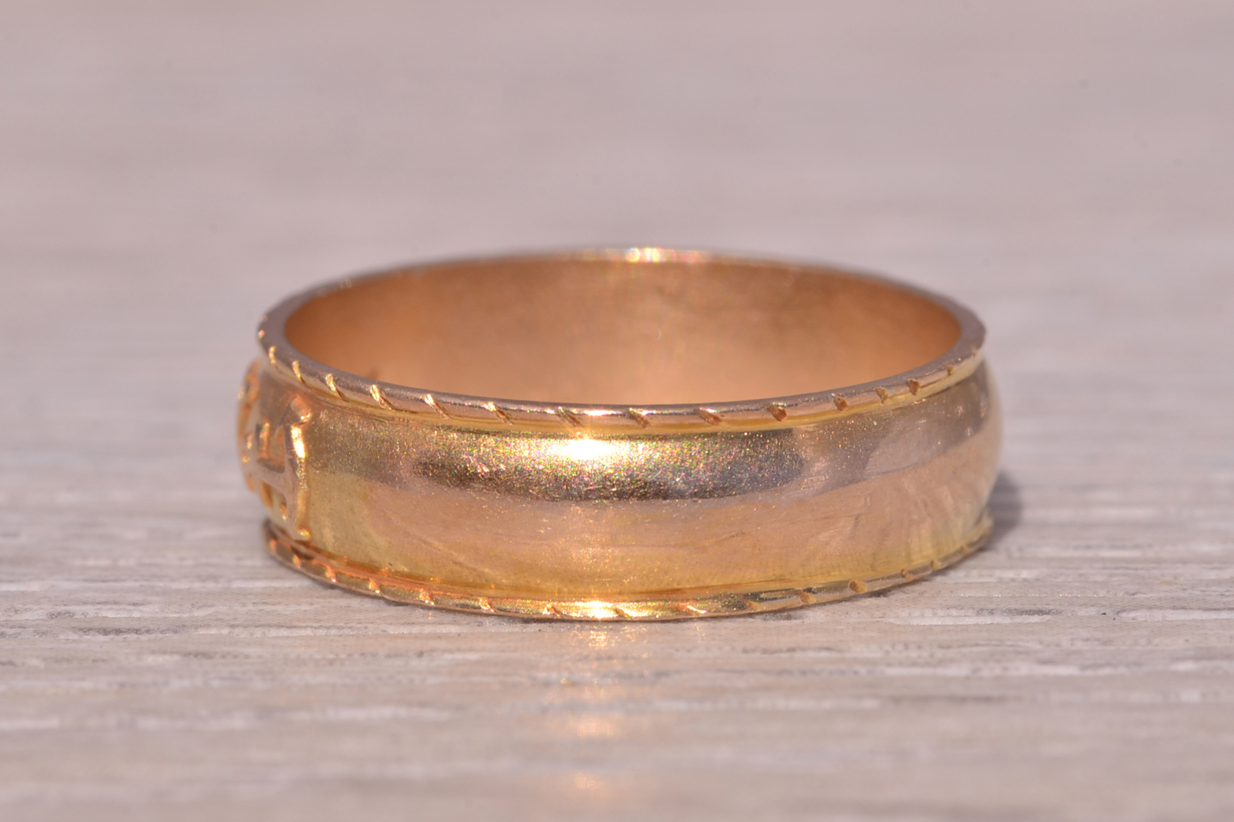 SOLD - The Navy Heritage: Antique U.S. Navy Band in Yellow Gold - Image 4