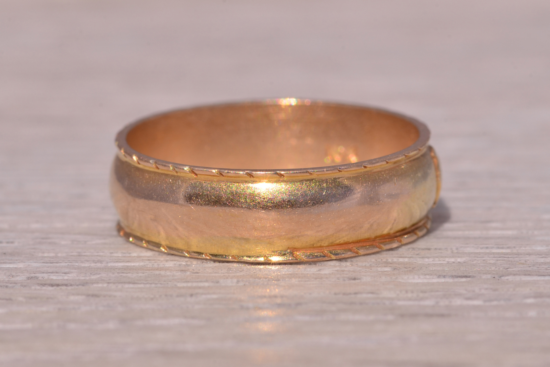SOLD - The Navy Heritage: Antique U.S. Navy Band in Yellow Gold - Image 5