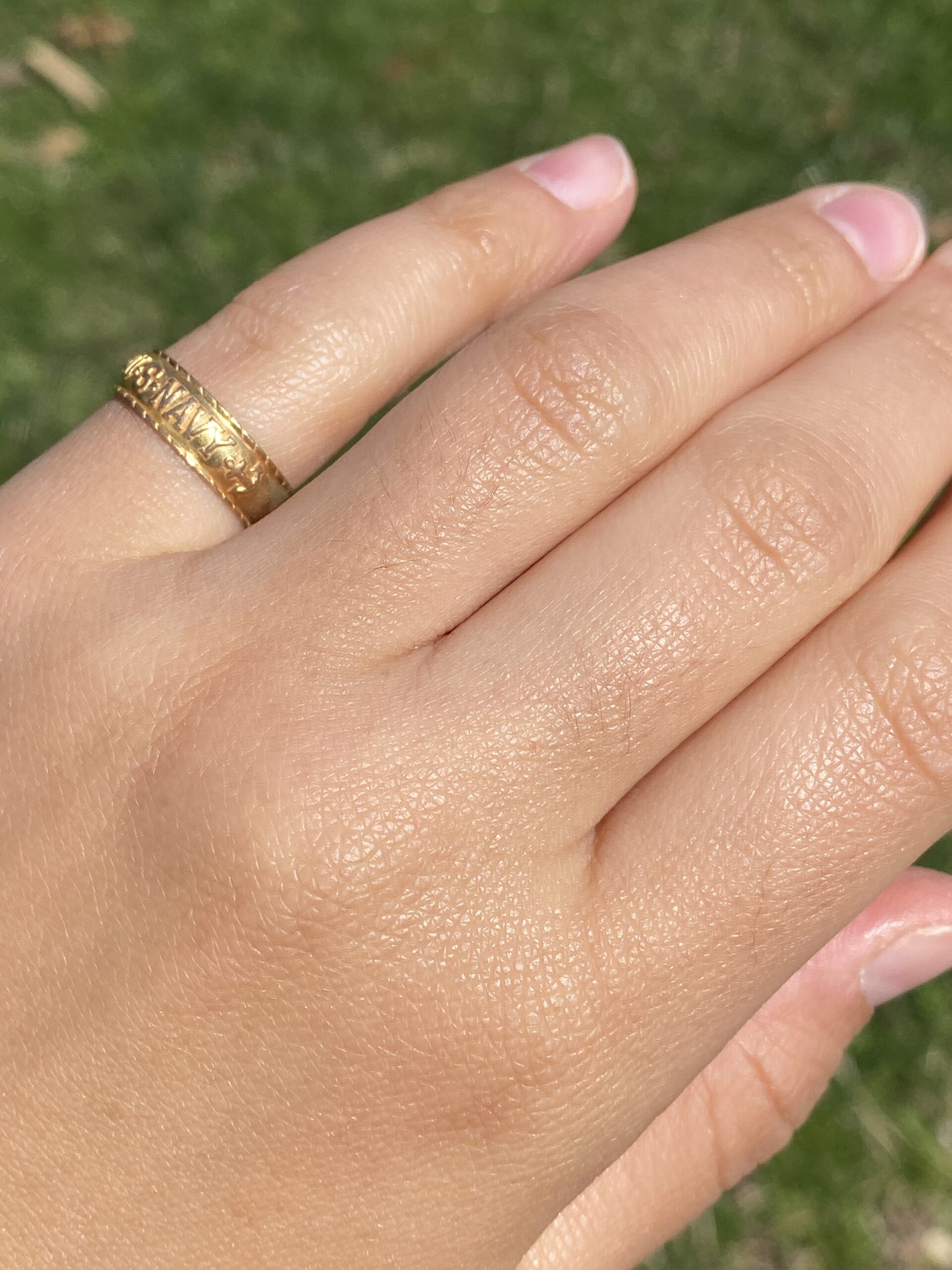 SOLD - The Navy Heritage: Antique U.S. Navy Band in Yellow Gold - Image 9