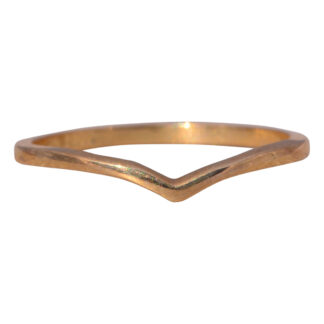 SOLD - The V-Shaped Elegance: 14 Karat Yellow Gold Ring