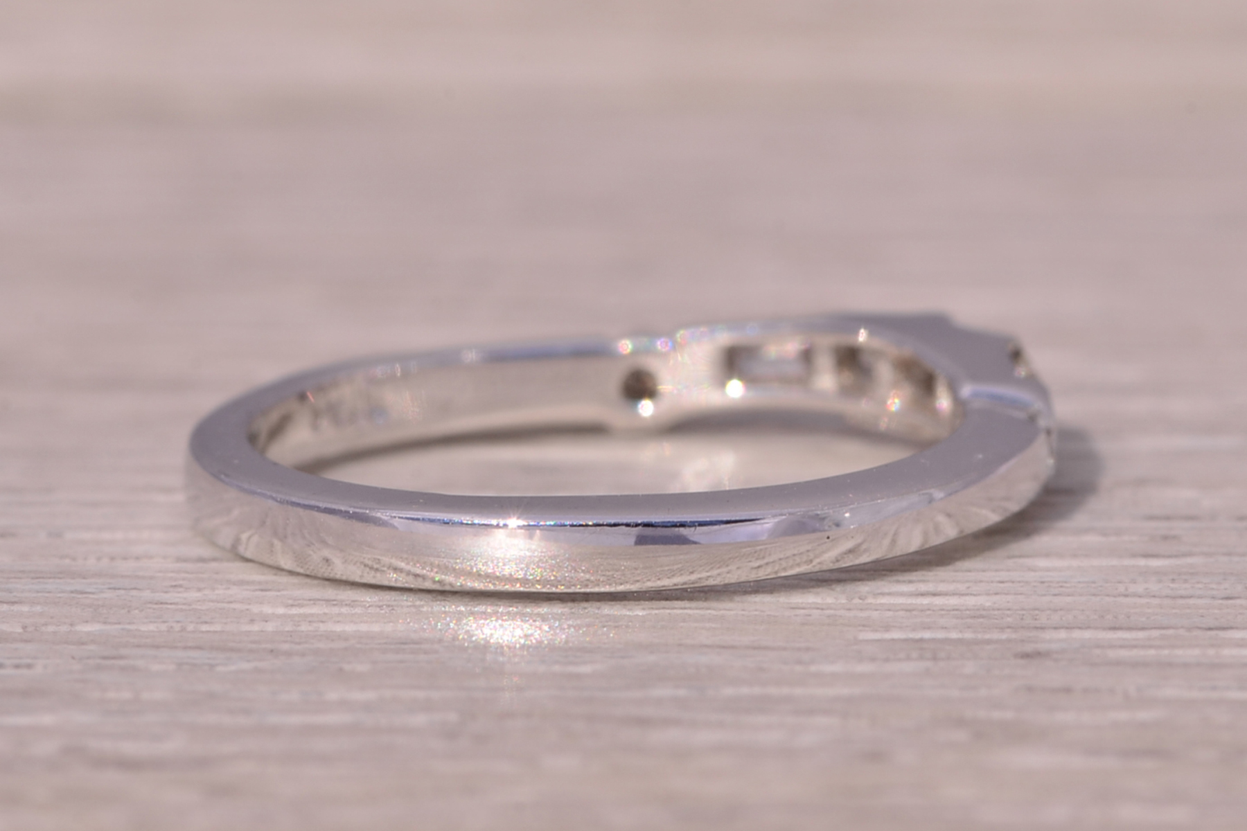 The Baguette and Brilliant Harmony: Natural Diamond Band in White Gold - Image 5