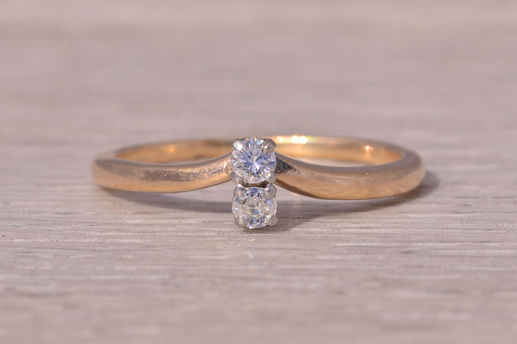 The Double Diamond Delight: Toi Et Moi Natural Diamond Ring in Yellow Gold - Image 7