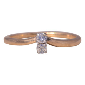 The Double Diamond Delight: Toi Et Moi Natural Diamond Ring in Yellow Gold