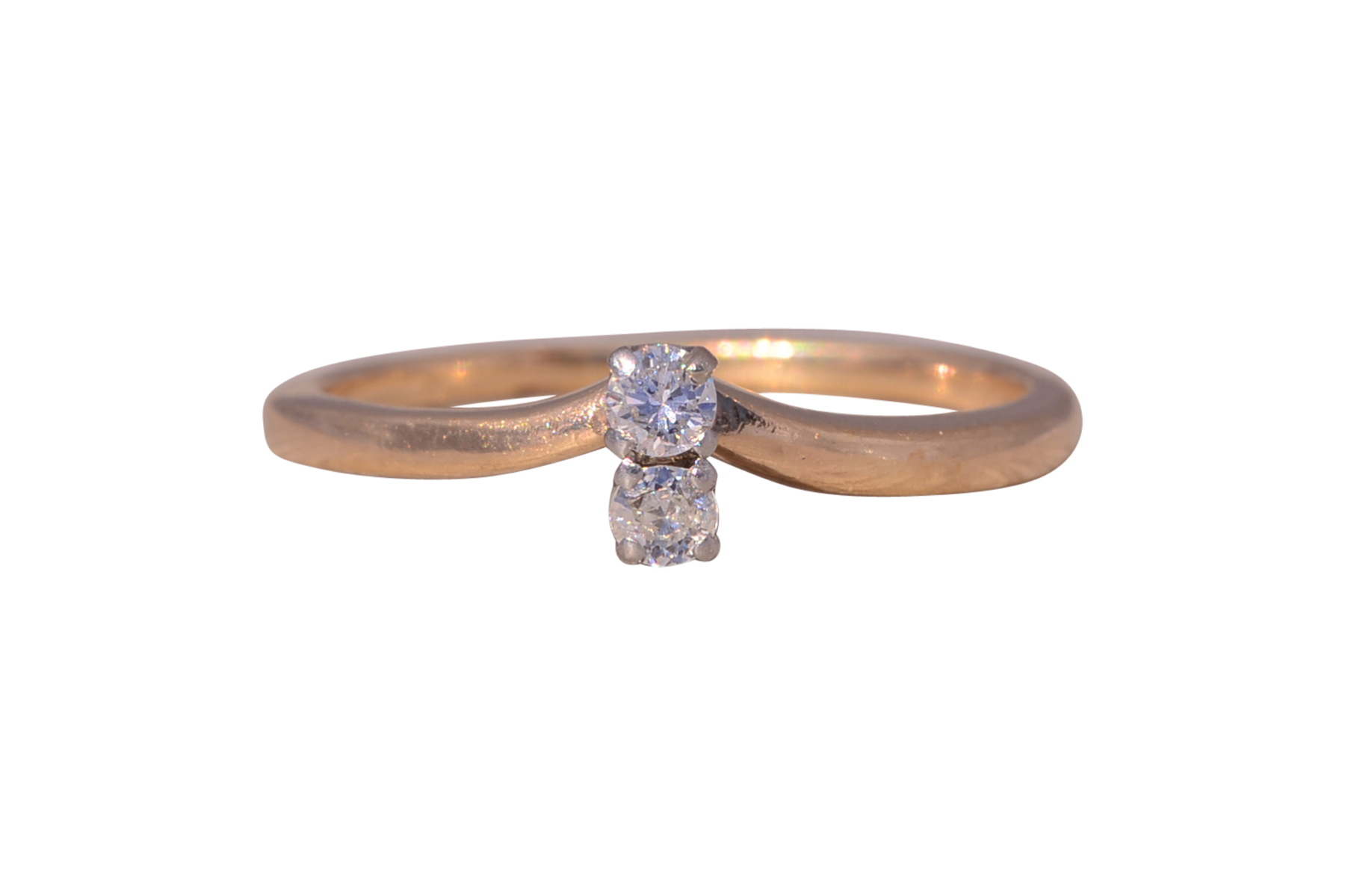 The Double Diamond Delight: Toi Et Moi Natural Diamond Ring in Yellow Gold
