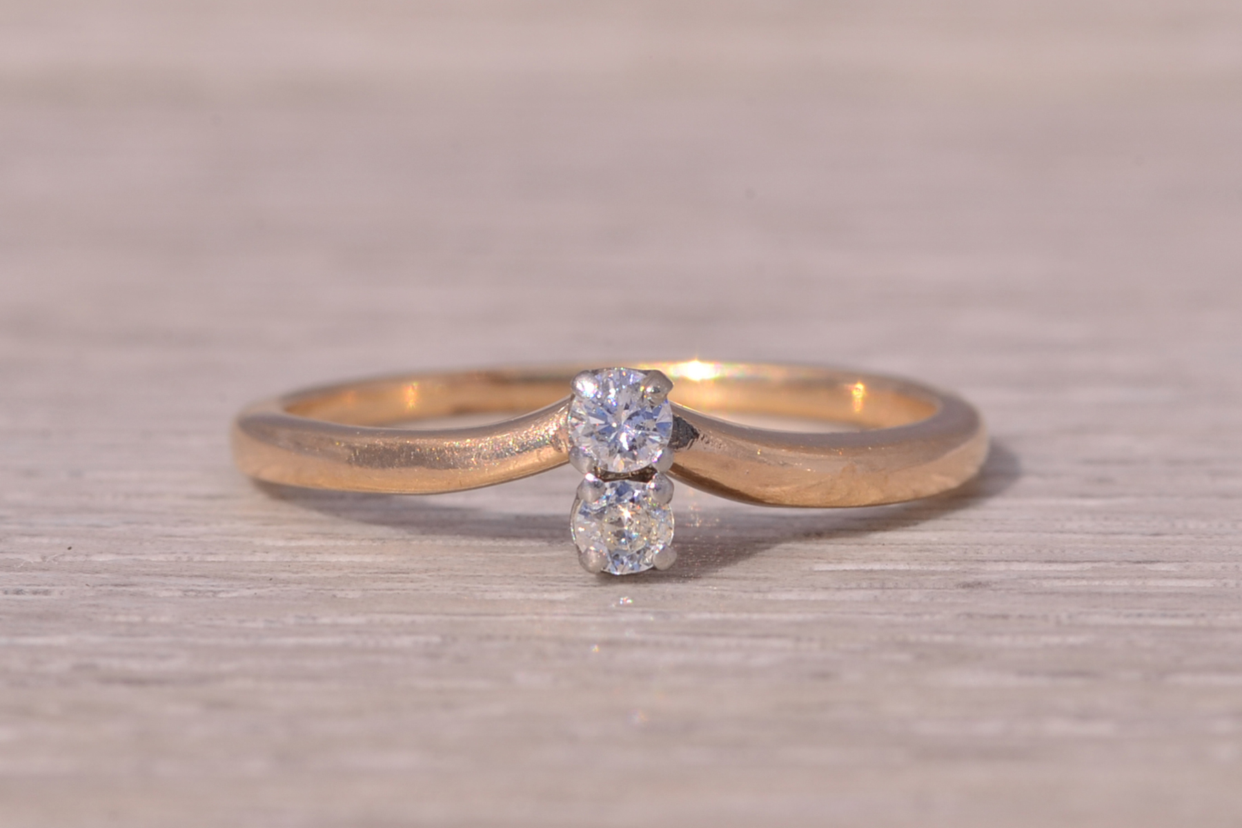 The Double Diamond Delight: Toi Et Moi Natural Diamond Ring in Yellow Gold - Image 6