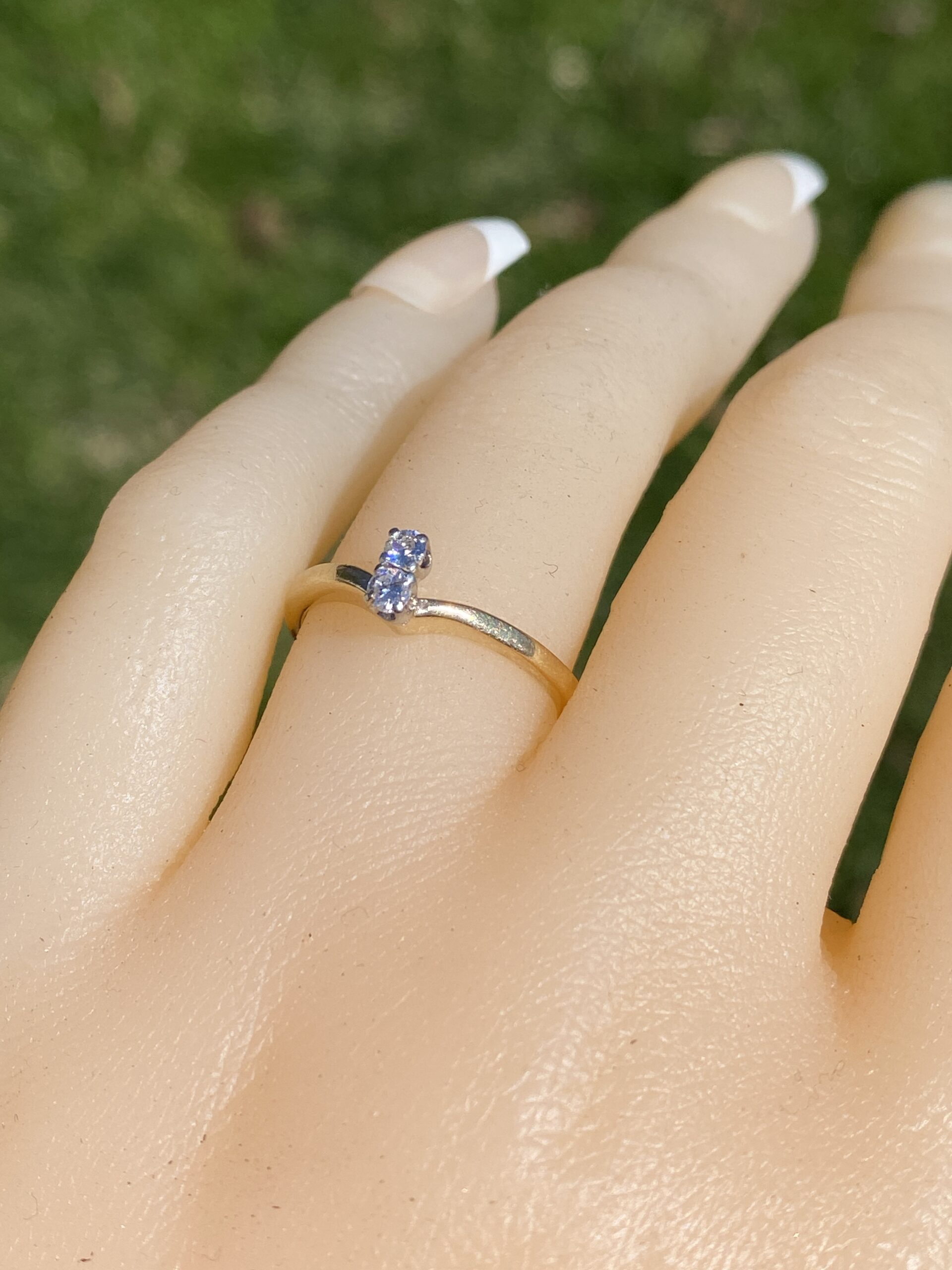 The Double Diamond Delight: Toi Et Moi Natural Diamond Ring in Yellow Gold - Image 8