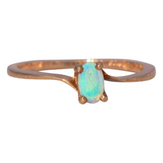 SOLD - The Australian Glow: Australian Opal Ring in Yellow Gold