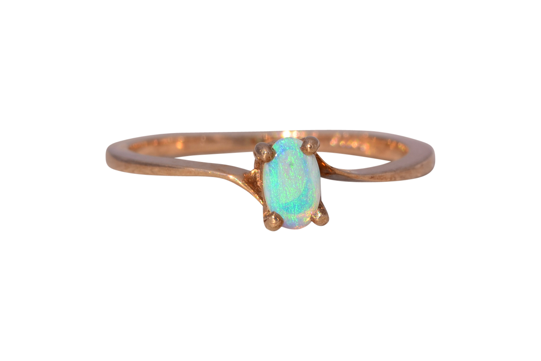 SOLD - The Australian Glow: Australian Opal Ring in Yellow Gold