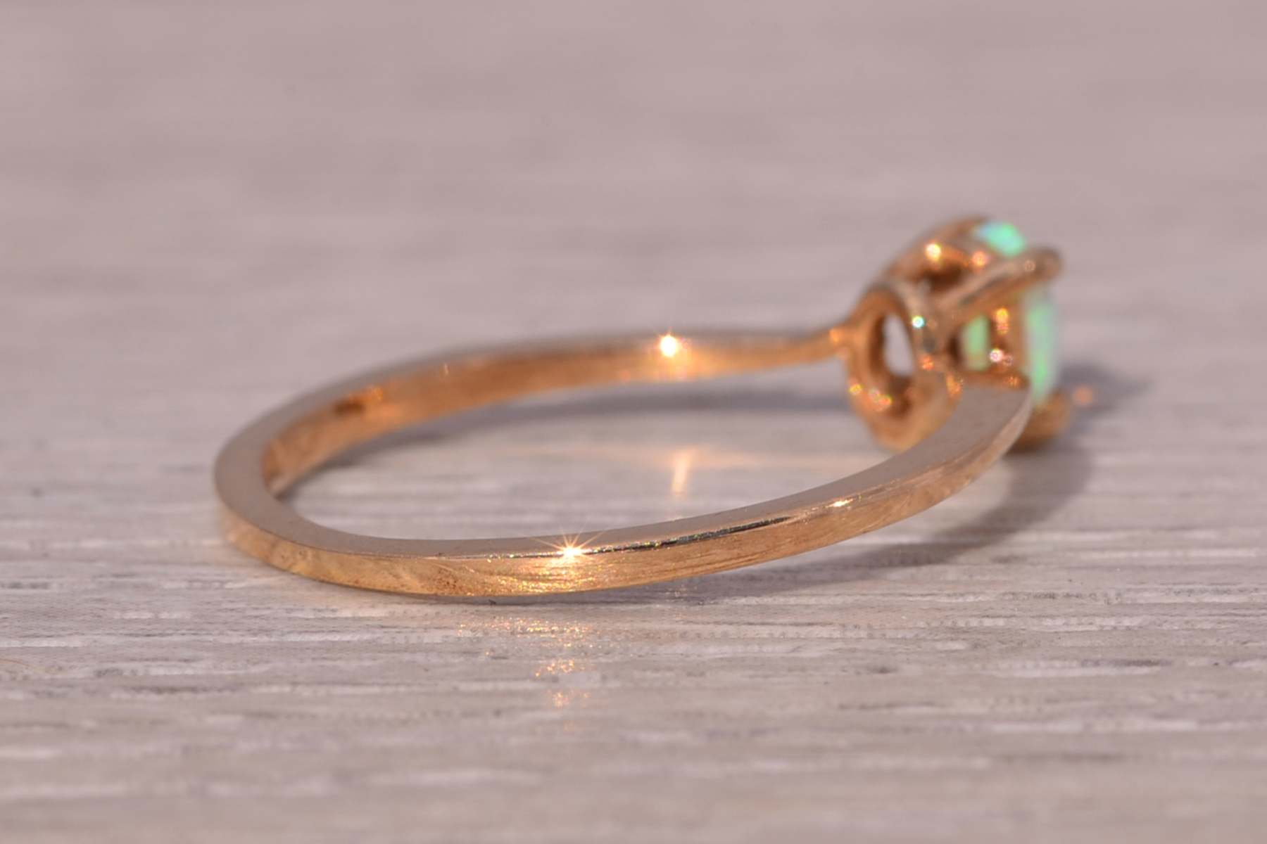 SOLD - The Australian Glow: Australian Opal Ring in Yellow Gold - Image 5