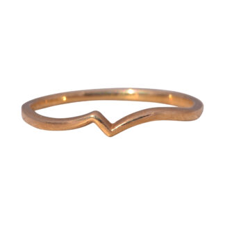 The Minimalist Wave: Yellow Gold Ring