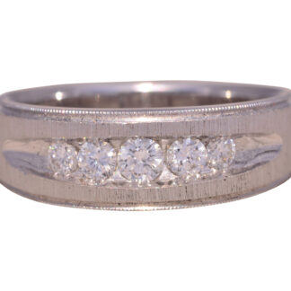 The LeMans Classic: Leman's Signed Natural Diamond Ring in White Gold