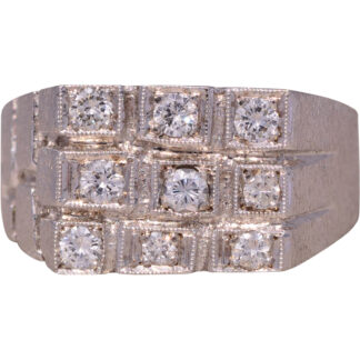 The Mid-Century Marvel: Natural Diamond Ring in White Gold