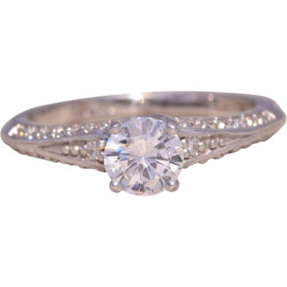 The Radiant: Diamond Engagement Ring in 14K White Gold