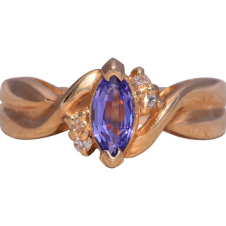 The Serenade: Tanzanite and Natural Diamond Ring