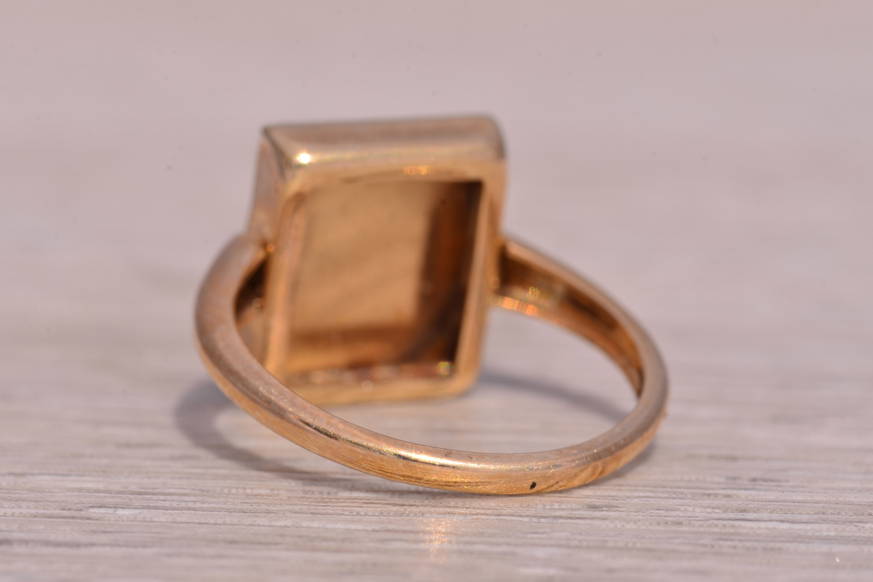 SOLD - The Knew: Vintage Yellow Gold Rectangular Signet Ring - Image 5