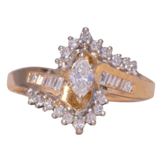 SOLD - The Magicglo Vintage: Magicglo Signed Natural Diamond Ring in Yellow Gold