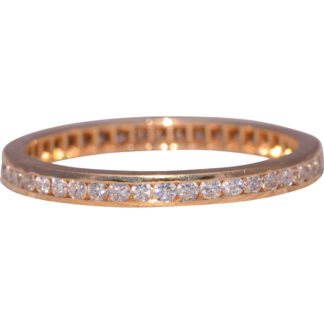 The Golden Glow: Natural Diamond Eternity Band in Yellow Gold