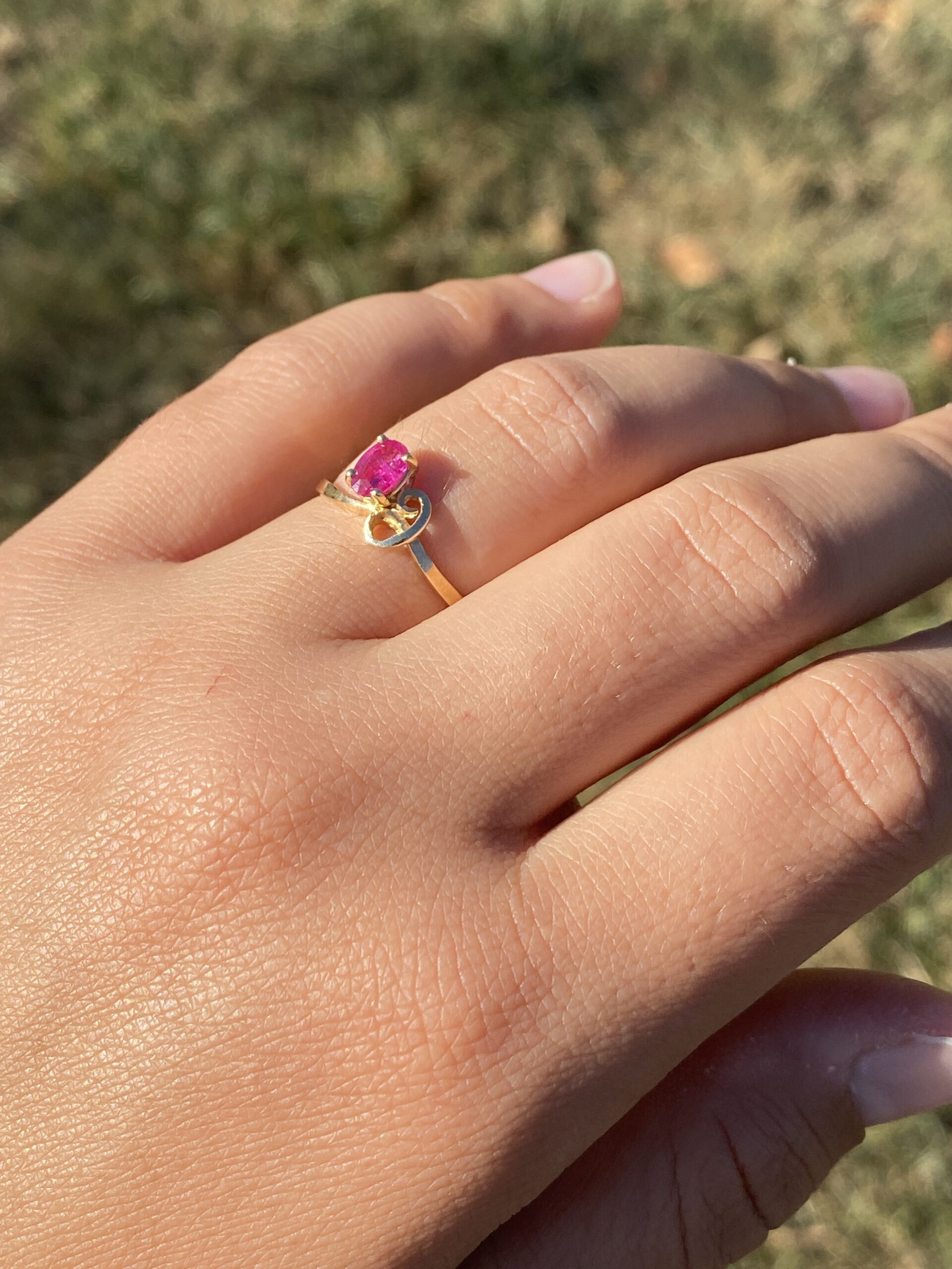 The Crimson Scroll: Ruby Solitaire Ring in Yellow Gold - Image 9