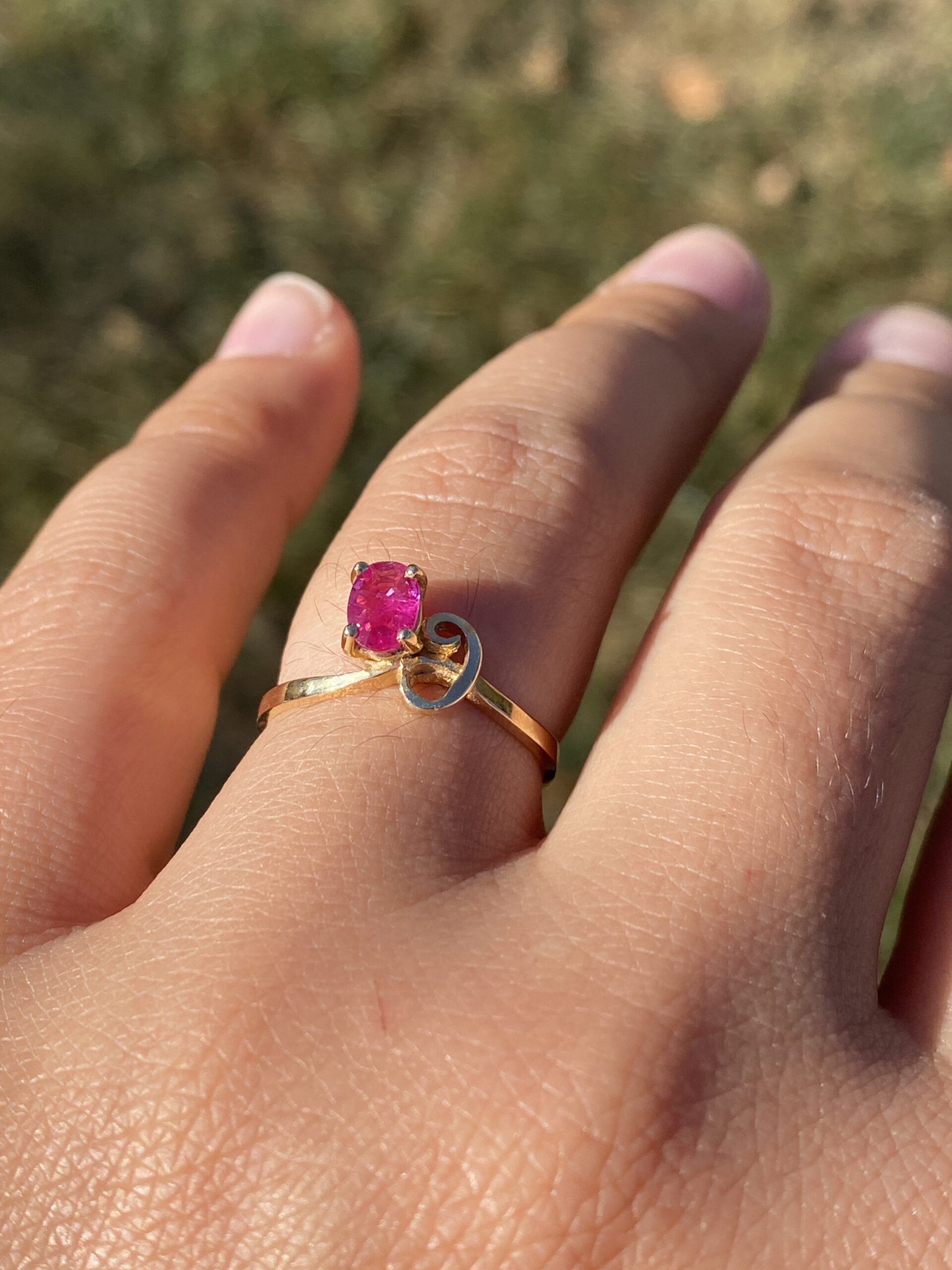 The Crimson Scroll: Ruby Solitaire Ring in Yellow Gold - Image 10