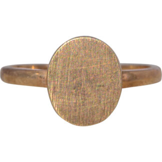 The Golden Crest: Vintage Oval Signet Ring in Yellow Gold