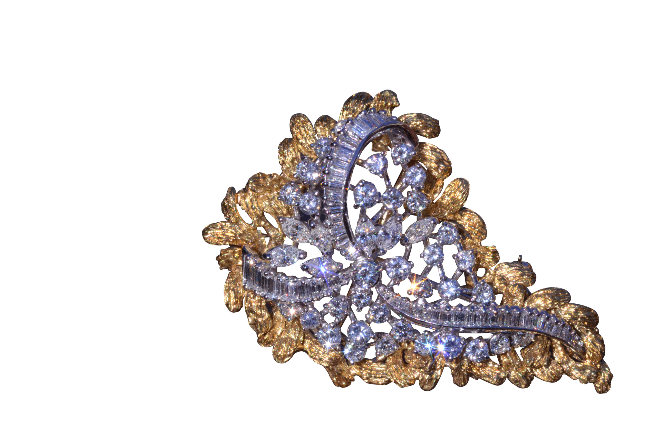The Harmony: Convertible Brooch with Removable Frame Set with Diamonds
