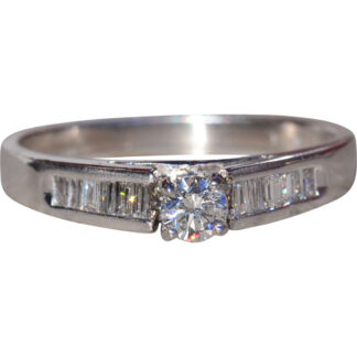 The Glascott:  Ladies Platinum 0.20 CT Diamond Engagement Ring