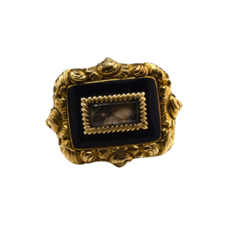 The 46th Street: Georgian Mourning Brooch with Black Enamel