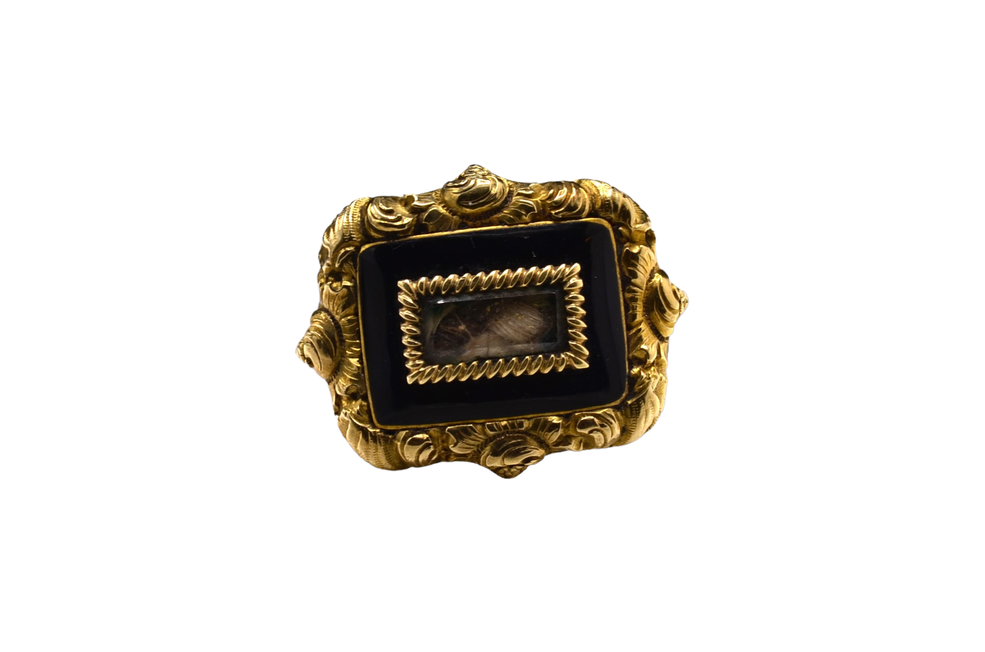 The 46th Street: Georgian Mourning Brooch with Black Enamel