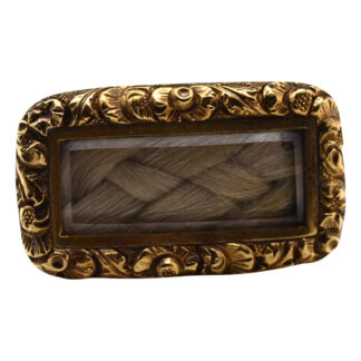 The 45th Street: Antique Georgian Mourning Brooch in Yellow Gold