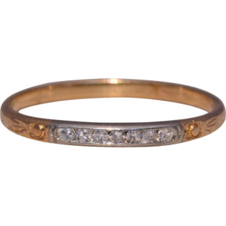 SOLD - The Golden Whisper: Antique Natural Diamond Band in Two-Tone Gold