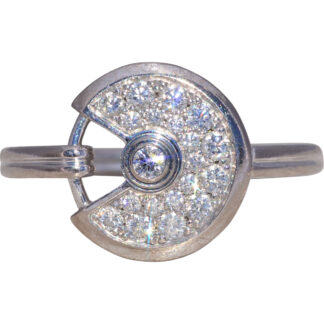 The Amulette Elegance: Cartier Amulette Ring in 18 Karat White Gold