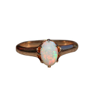 SOLD - The Downey: Antique Australian Opal Engagement Ring