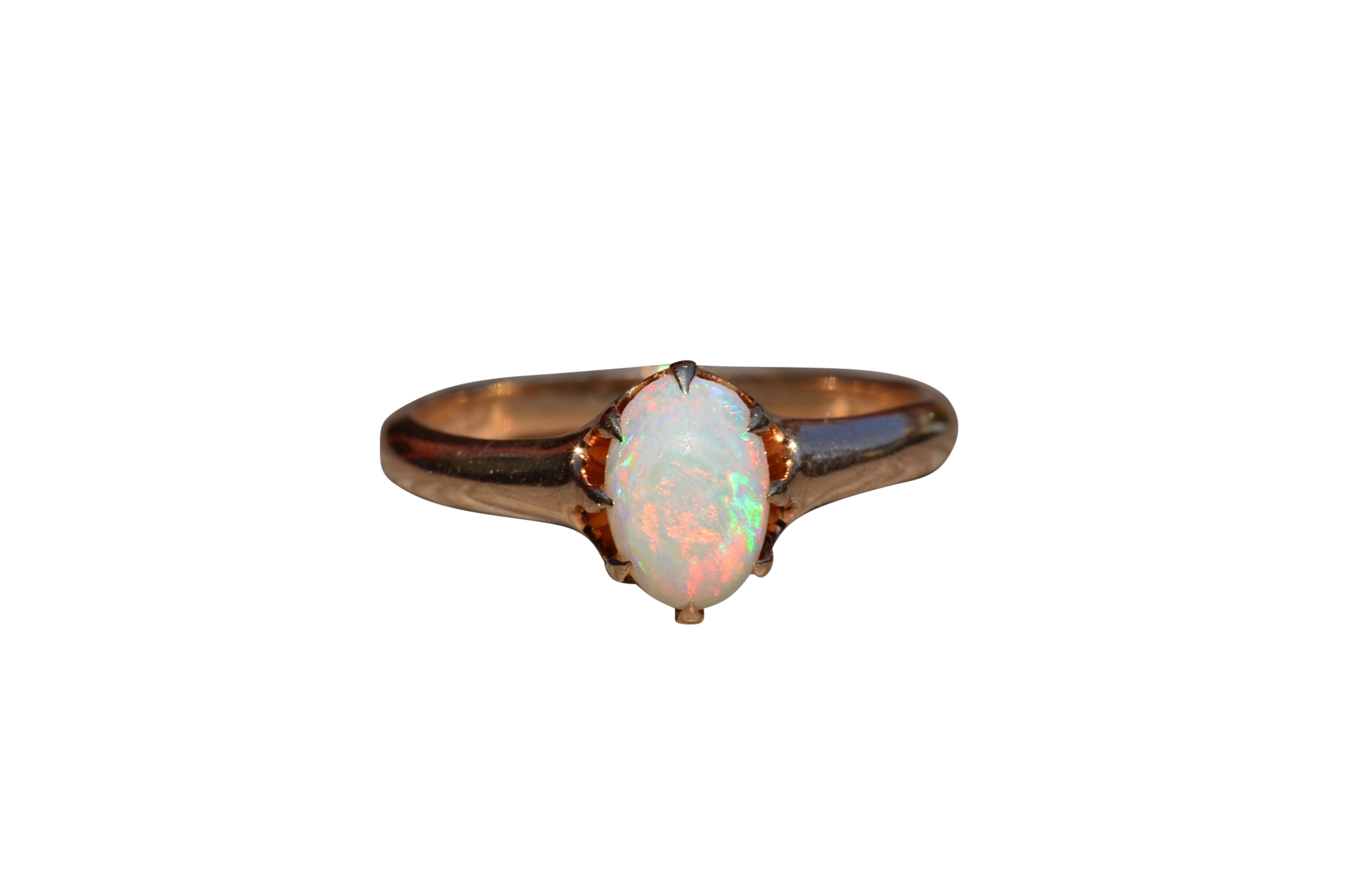 SOLD - The Downey: Antique Australian Opal Engagement Ring